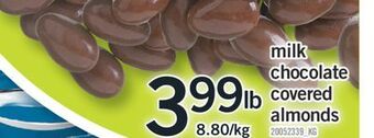 Fortinos Milk chocolate covered almonds offer