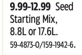 Canadian Tire Starting mix, 8.8l or 17.6l offer