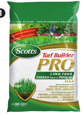 Canadian Tire Scotts turf builder pro lawn food offer