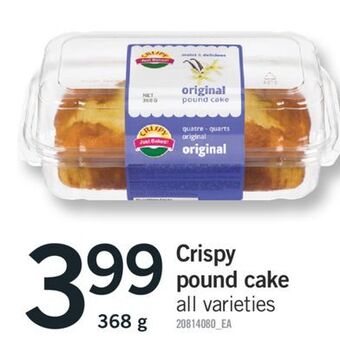 Fortinos Crispy pound cake, 368 g offer