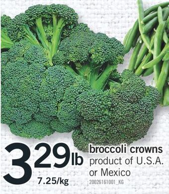 Fortinos Broccoli crowns offer