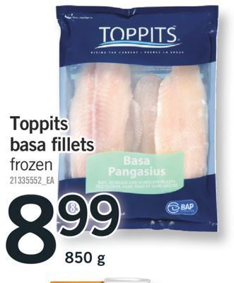 Fortinos Toppits basa fillets, 850 g offer