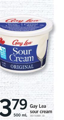 Fortinos Gay lea sour cream, 500 ml offer
