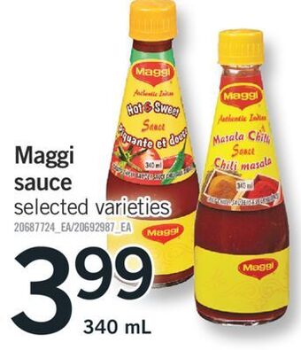 Fortinos Maggi sauce, 340 ml offer