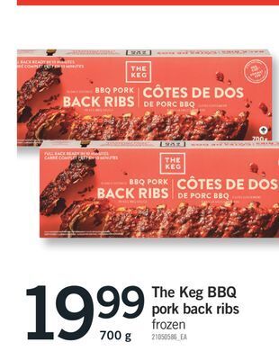 Fortinos The keg bbq pork back ribs, 700 g offer