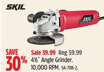 Canadian Tire Skil 4½" angle grinder offer
