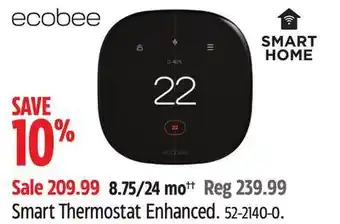 Canadian Tire Ecobee smart thermostat enhanced offer