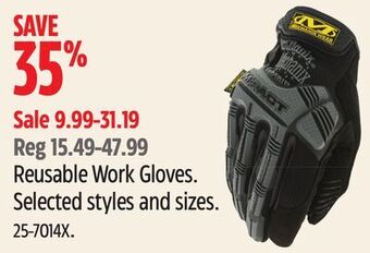 Canadian Tire Mechanix wear reusable work gloves offer