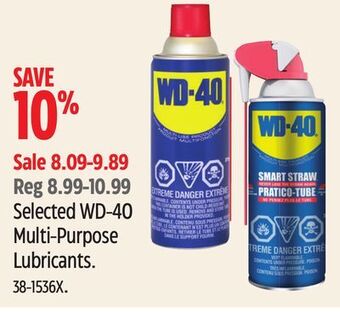 Canadian Tire Selected wd-40 multi-purpose lubricants offer