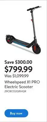 Walmart Wheelspeed x1 pro electric scooter offer