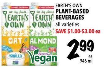 Farm Boy Earth's own plant-based beverages offer