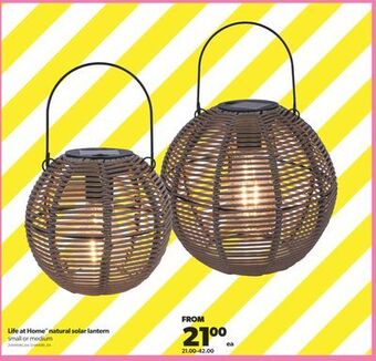 Real Canadian Superstore Life at home™ natural solar lantern offer