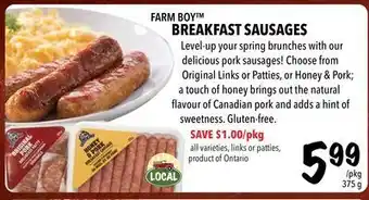 Farm Boy Farm boy™ breakfast sausages offer