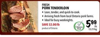Farm Boy Fresh pork tenderloin offer