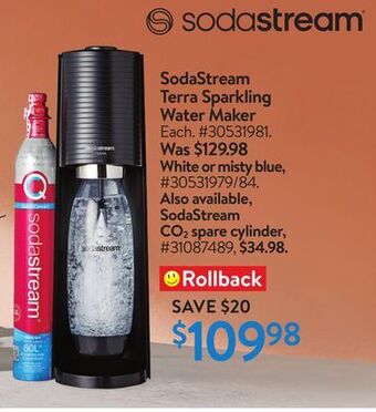 Walmart Sodastream terra sparkling water maker offer