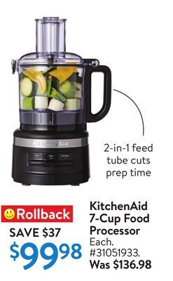 Walmart Kitchenaid 7-cup food processor offer
