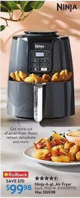 Walmart Ninja 4-qt. air fryer offer
