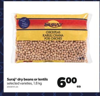 Real Canadian Superstore Suraj® dry beans or lentils, 1.8 kg offer