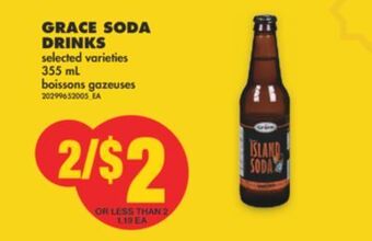 No Frills Grace soda drinks, 355 ml offer