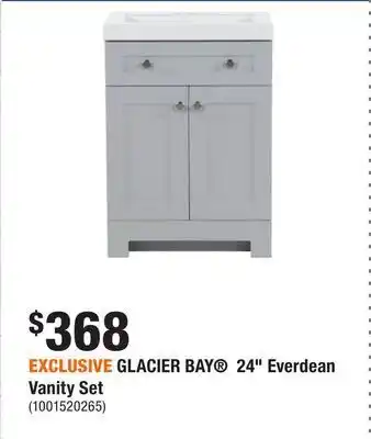 Home Depot Exclusive glacier bay® 24" everdean vanity set offer