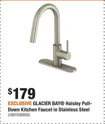 Home Depot Exclusive glacier bay® haisley pull-down kitchen faucet in stainless steel offer