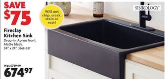 Home Hardware Fireclay kitchen sink offer