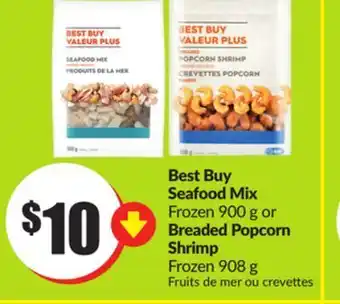 Chalo FreshCo Best buy seafood mix frozen 900 g or breaded popcorn shrimp frozen 908 g offer