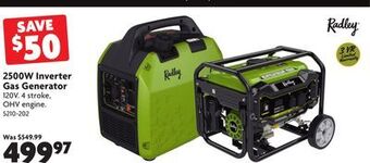 Home Hardware 2500w inverter gas generator offer