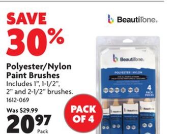 Home Hardware Polyester/nylon paint brushes offer