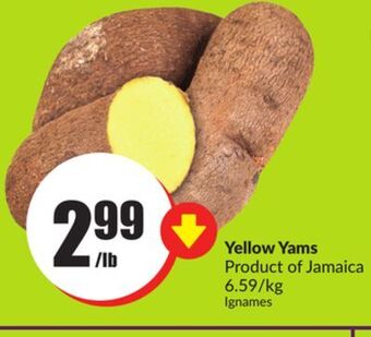 Chalo FreshCo Yellow yams product of jamaica 6.59/kg offer