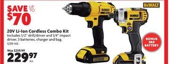 Home Hardware 20v li-ion cordless combo kit offer
