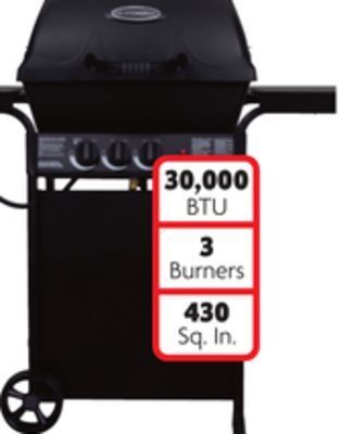 Home Hardware Black propane bbq - 3 burner offer
