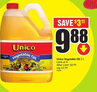 Chalo FreshCo Unico vegetable oil 3 l offer