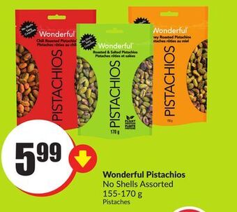 Chalo FreshCo Wonderful pistachios no shells assorted 155-170 g offer
