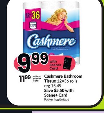 Chalo FreshCo Cashmere bathroom tissue 12=36 rolls offer