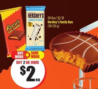 Chalo FreshCo Hershey's family bars (90-120 g) offer