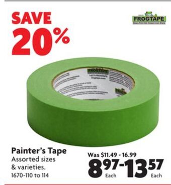 Home Hardware Painter's tape offer