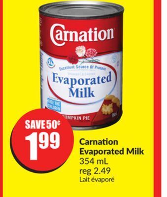 Chalo FreshCo Carnation evaporated milk 354 ml offer
