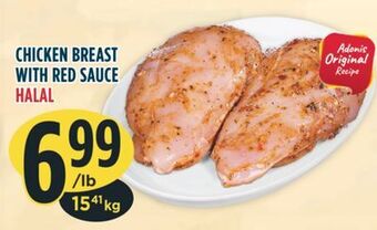 Marché Adonis Chicken breast with red sauce offer