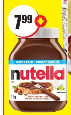 FreshCo Nutella spread 1 kg offer