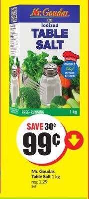 FreshCo Mr. goudas table salt 1 kg offer
