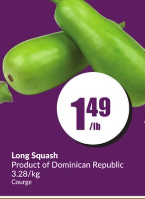 FreshCo Long squash product of dominican republic 3.28/kg offer