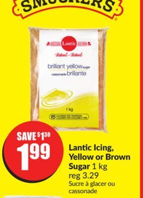 FreshCo Lantic icing, yellow or brown sugar 1 kg offer
