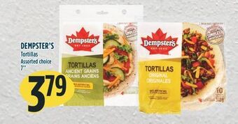 Marché Adonis Dempster's tortillas offer