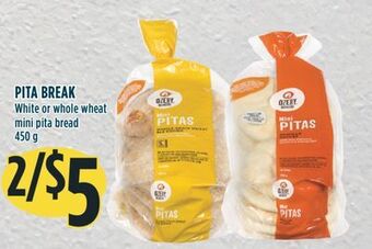 Marché Adonis Pita break white or whole wheat mini pita bread offer