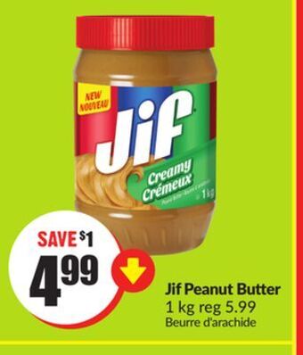FreshCo Jif peanut butter 1 kg offer