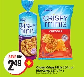 FreshCo Quaker crispy minis 100 g or rice cakes 127-199 g offer