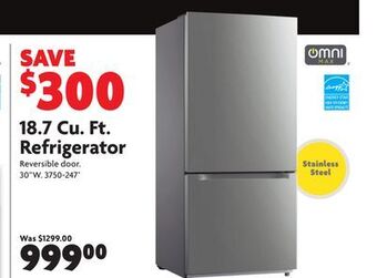 Home Hardware 18.7 cu.ft. refrigerator offer