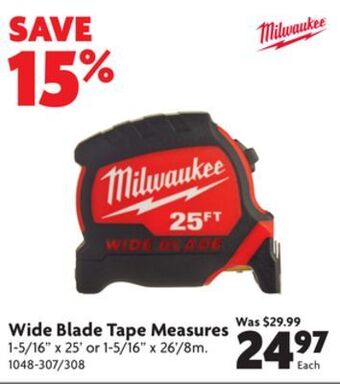 Home Hardware Wide blade tape measure offer