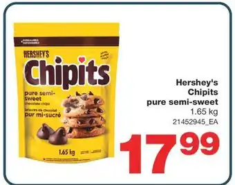 Wholesale Club Hershey's chipits pure semi-sweet, 1.65 kg offer
